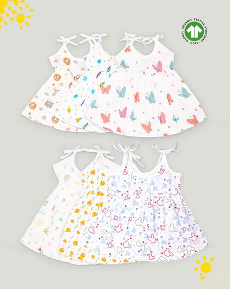Girls Dori Jhabla( set of 3)+Langot (set of 3)