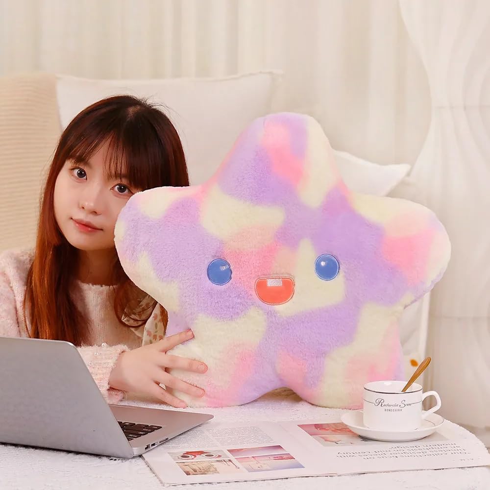 Combo of Moon and Star Plush Pillows – 25 cm | Soft, Washable & Huggable