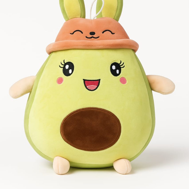 35cm Green Avocado Plush Toy – Soft Stuffed Vegetable Toy for Kids and Decor