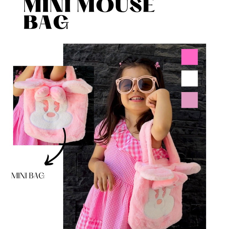 Pink Bear Plush Handbag