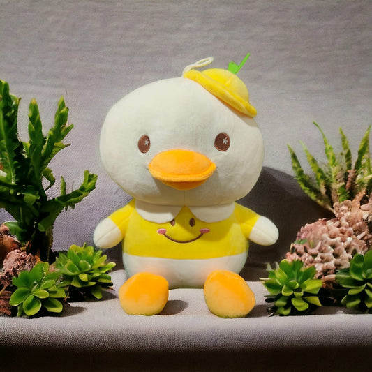 Yellow Cap Duck Plush Toy - Quack-tastic Fun with a Splash of Sunshine