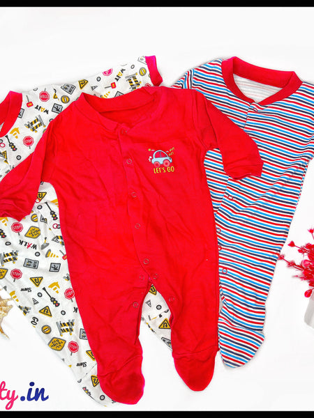 3-Pieces Newborn Romper Set – Comfy & Stylish