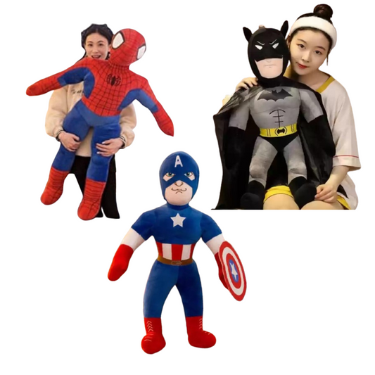 "Superhero Squad Combo: Spiderman, Captain America, and Batman - Unleash Heroic Adventures!"