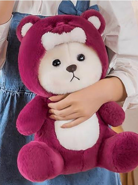 Red Hoodie Teddy – 45cm Plush with Full Removable Hoodie