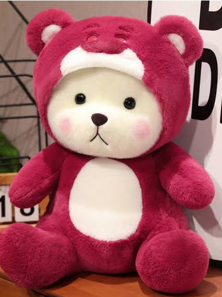 Red Hoodie Teddy – 45cm Plush with Full Removable Hoodie