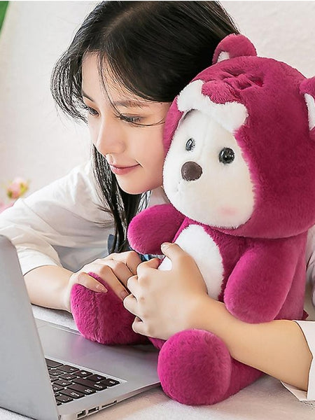 Red Hoodie Teddy – 45cm Plush with Full Removable Hoodie
