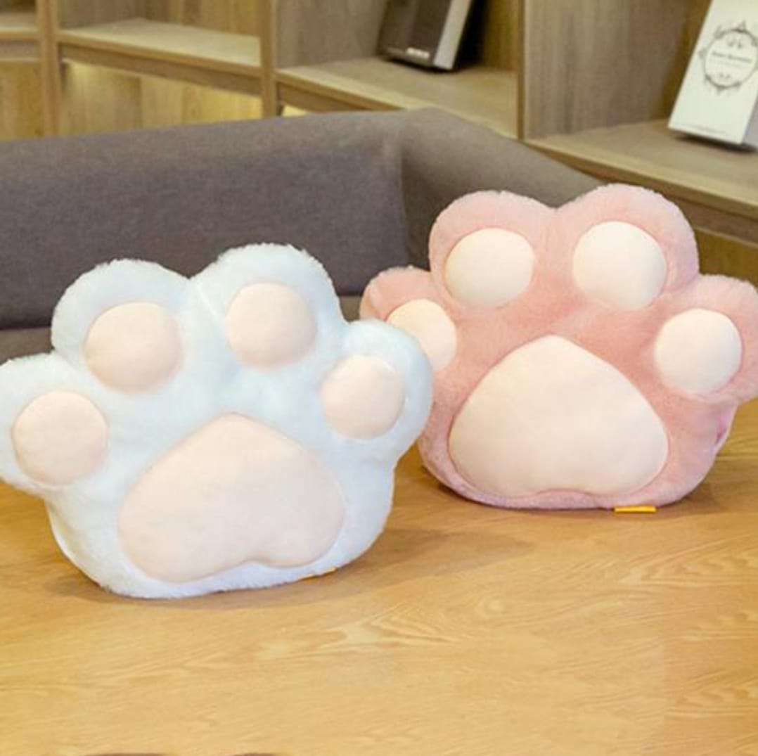 Softness with Cat Paw Plush Pillow!