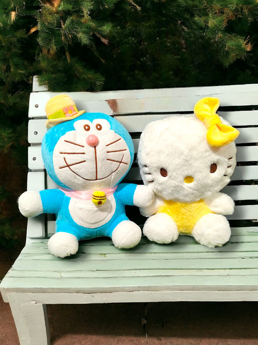 Doraemon Hello Kitty Combo Plush Toys!