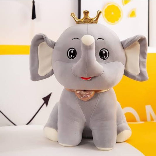Crown Elephant Plush Toy - Royal Cuddles for Your Little Royalty!