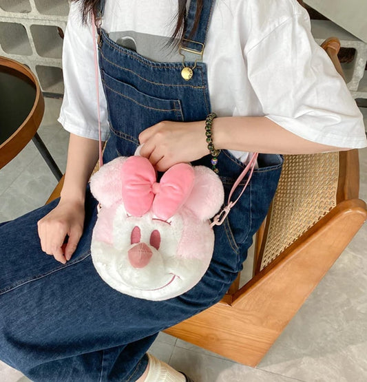 Pink Bear Plush Handbag
