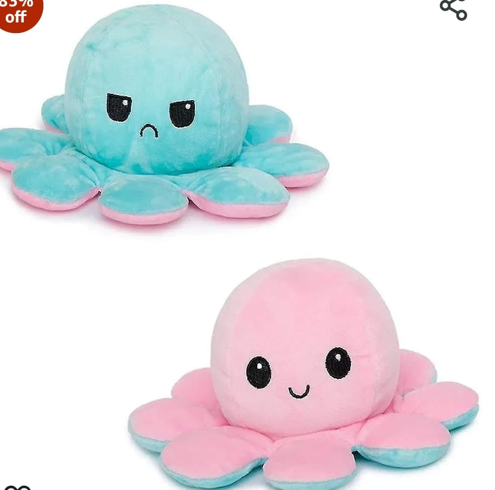 "Reversible Octopus Plush – Your Mood-Lifting Companion!"