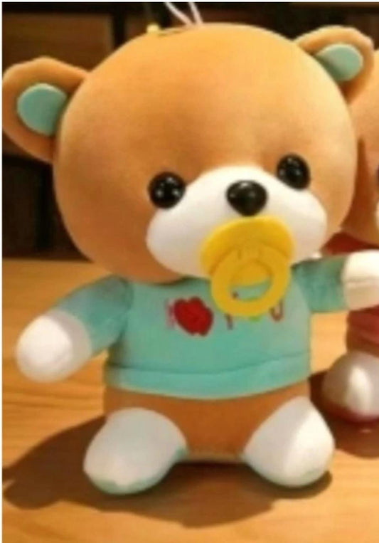 "Bear with Nipple in Mouth - A Unique and Hilarious Plush Companion!"