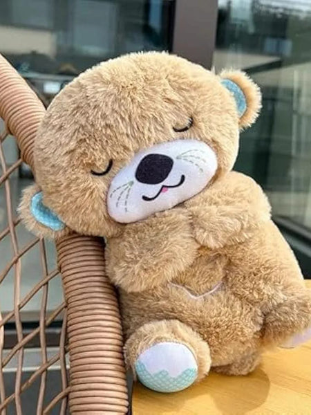 Brown Breathing Teddy Bear – Soft Plush Toy 25cm Height