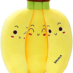 Banana Bunch Plush Pillow – 35 cm
