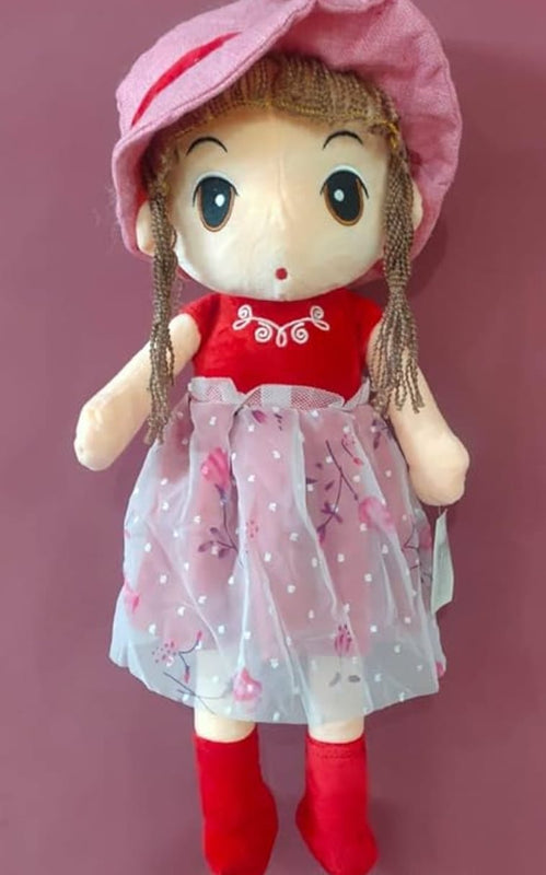 Farm Girl Red Doll – 50cm Soft Plush Doll