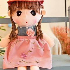 Korean Pop Star Fan Doll – 45cm Soft Plush Toy with Cap
