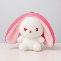 Kawaii Zipper Ear Plush Toy – 20cm Foldable Soft Toy with Long Convertible Ears