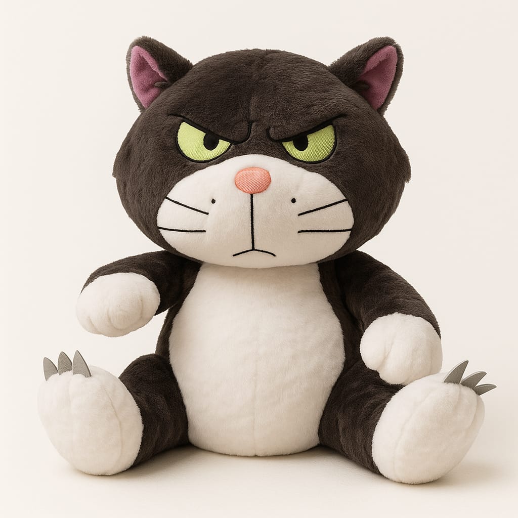 Angry Lucifer Cat Plush Toy – 45cm Soft Stuffed Animal – www