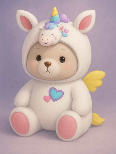 Unicorn Hoodie Teddy – 45cm Soft Plush