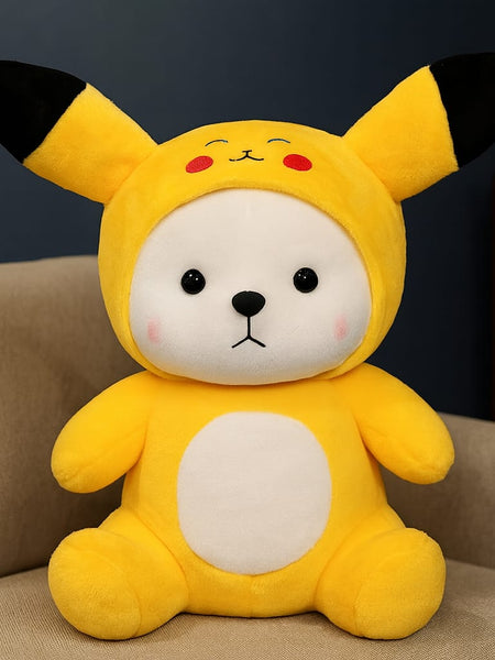 Pikachu Hoodie Plush Toy – 45cm with Half Removable Hoodie