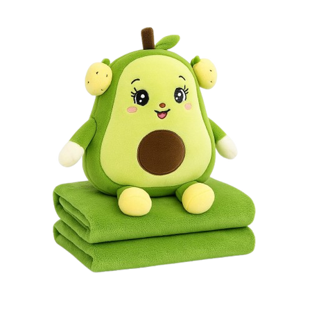 Avocado Soft Toy with Blanket – 55 cm Plush, 600 gm