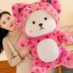 Spotted Pink Hoodie Bear Plush 45cm