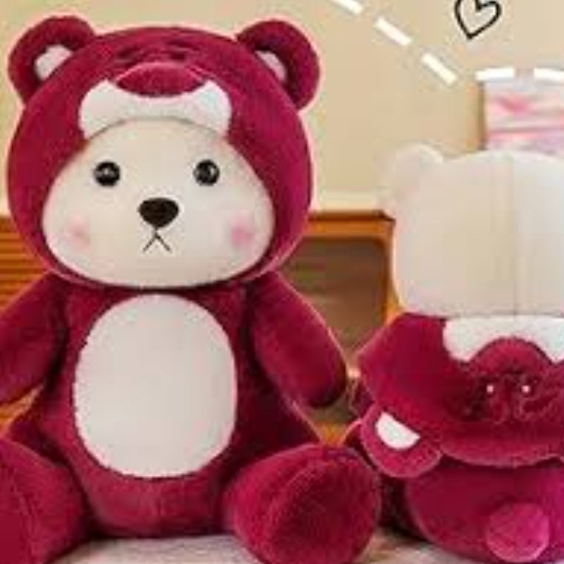Red Hoodie Bear Plush - Cuddle Up in Style! 45cm