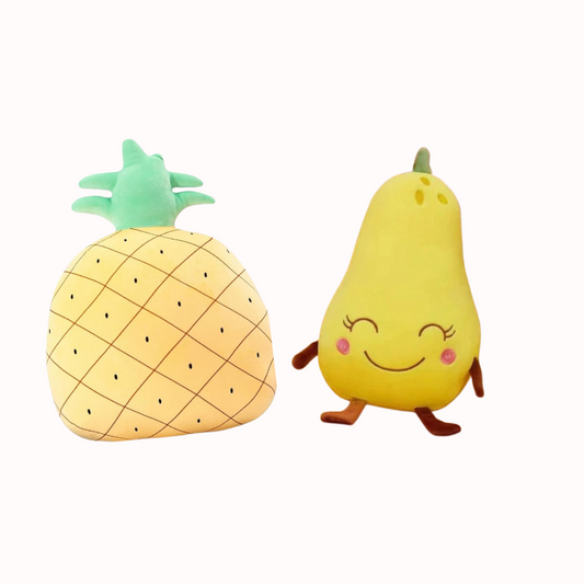 Tropical Fruit Combo Pillow Set: Avocado & Pineapple