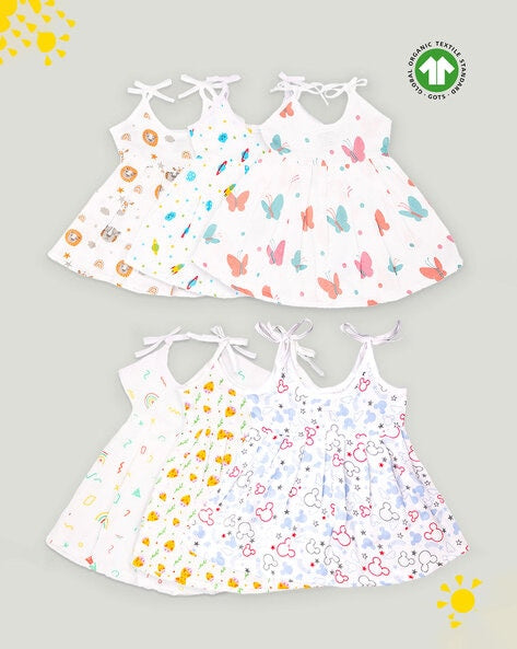 Girls Dori Jhabla( set of 3)+Langot (set of 3)