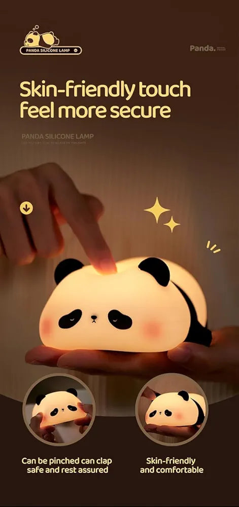 Rechargeable Sleeping Panda Touch LED Lamp