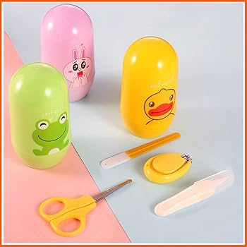 Newborn Baby Grooming Set - Nail Cutter, Scissors, Nose Cleaner, Ear Cleaner