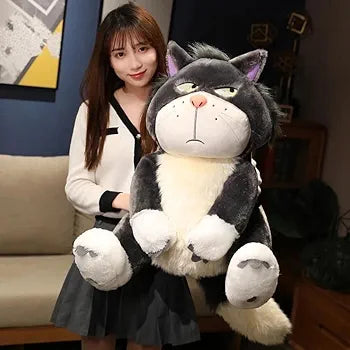 Lucifer Cat Plush Toy 50cm - Snarling Soft Kitty for Play and Display