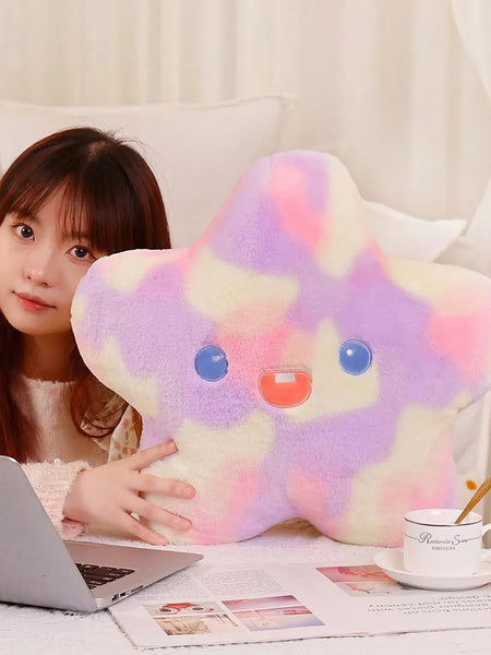 Combo of Moon and Star Plush Pillows – 25 cm | Soft, Washable & Huggable