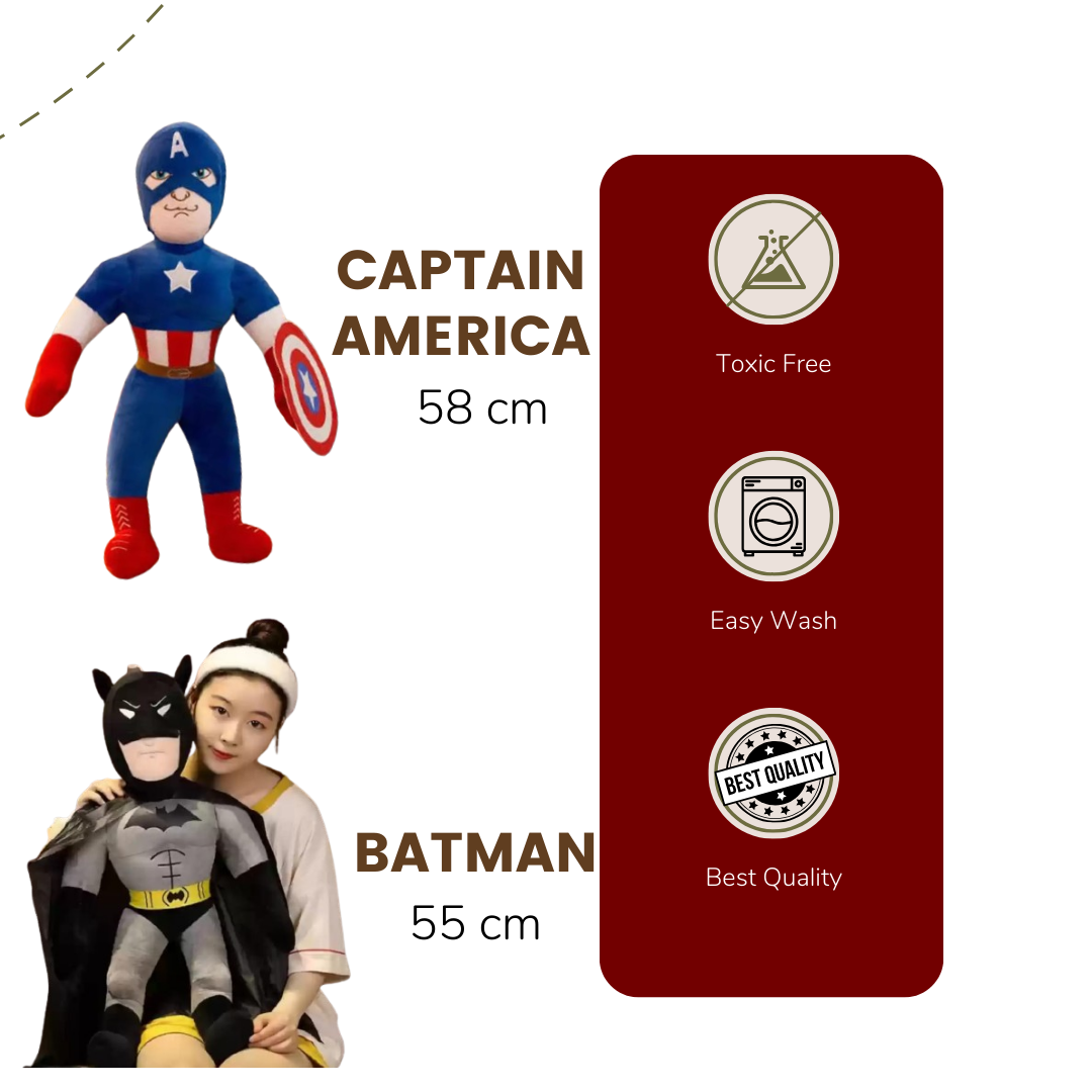 "Superhero Squad Combo: Spiderman, Captain America, and Batman - Unleash Heroic Adventures!"