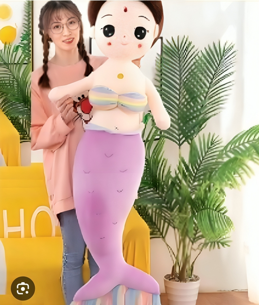 Ocean Queen Mermaid Doll – 80cm Soft Plush Doll