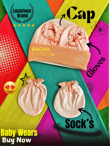 Mittens, Booties, and Cap Set