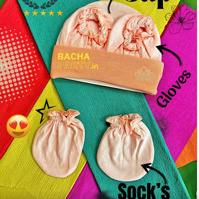 Mittens, Booties, and Cap Set