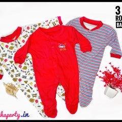 3-Pieces Newborn Romper Set – Comfy & Stylish