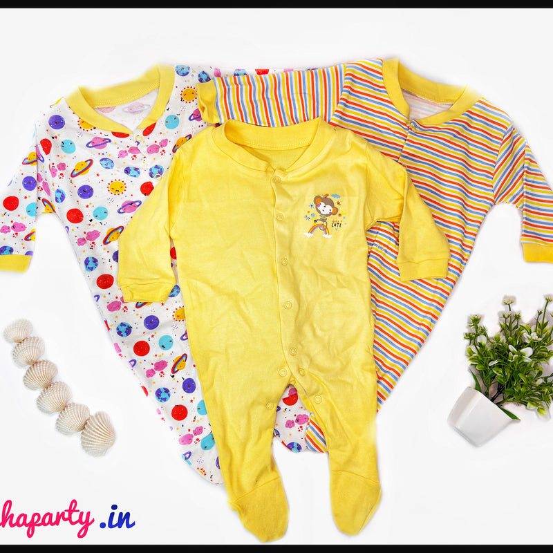3-Pieces Newborn Romper Set – Comfy & Stylish