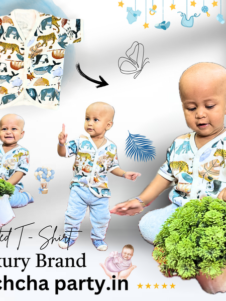 Combo of 2 Newborn Baby T-Shirts – Soft & Comfortable | BachchaParty.in