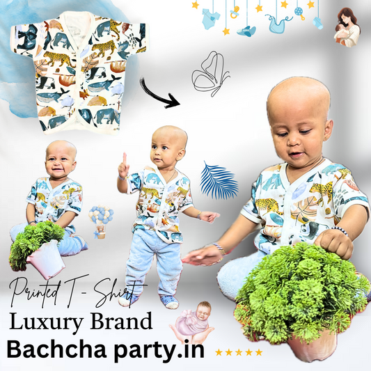 Combo of 2 Newborn Baby T-Shirts – Soft & Comfortable | BachchaParty.in