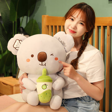 🍾 Bottle Bear Plush Toy – 35 cm Soft and Unique Stuffed Bear, Perfect for Kids and Adults | Bachha Party 🌟