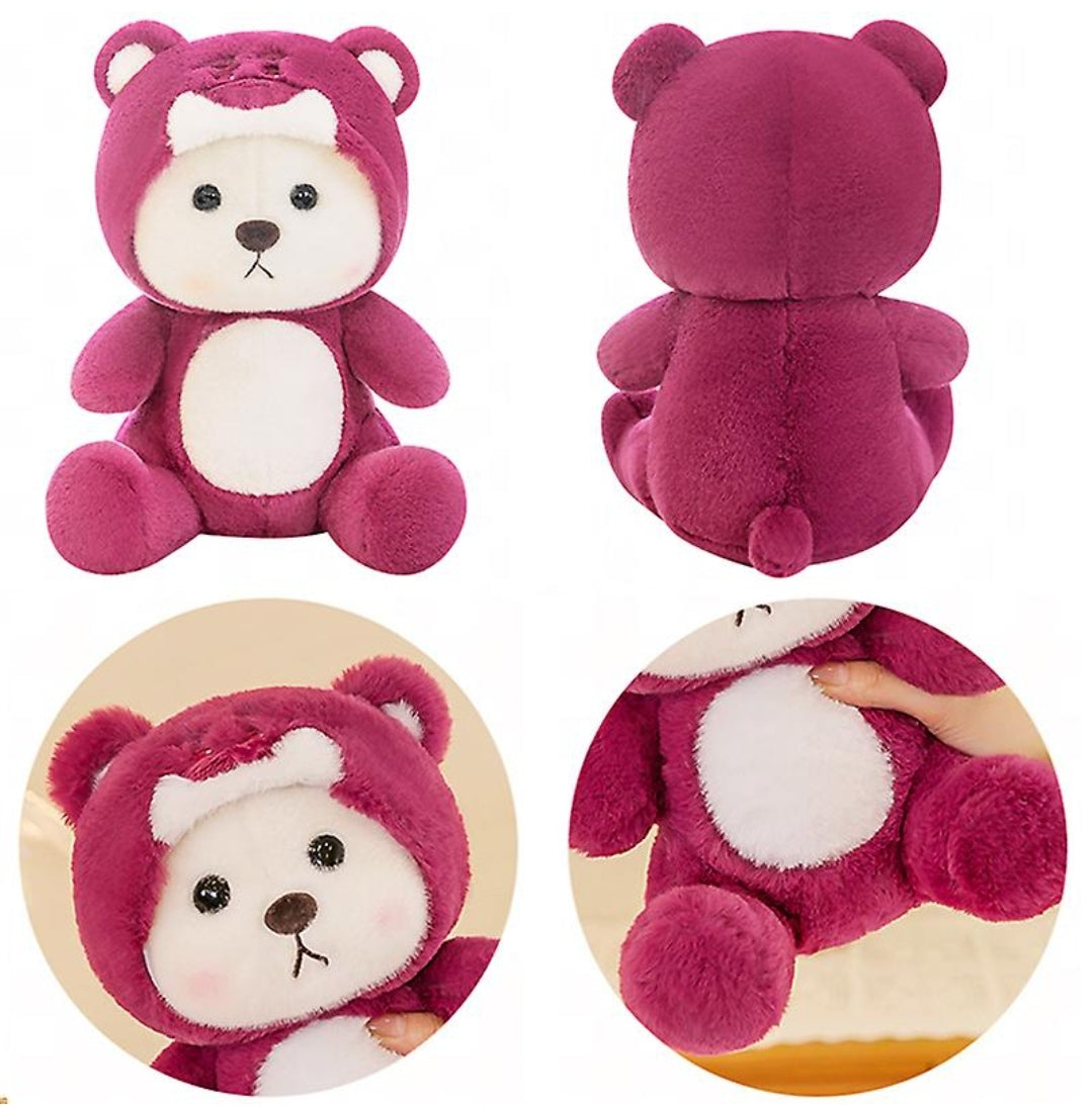 Red Hoodie Bear Plush - Cuddle Up in Style! 45cm