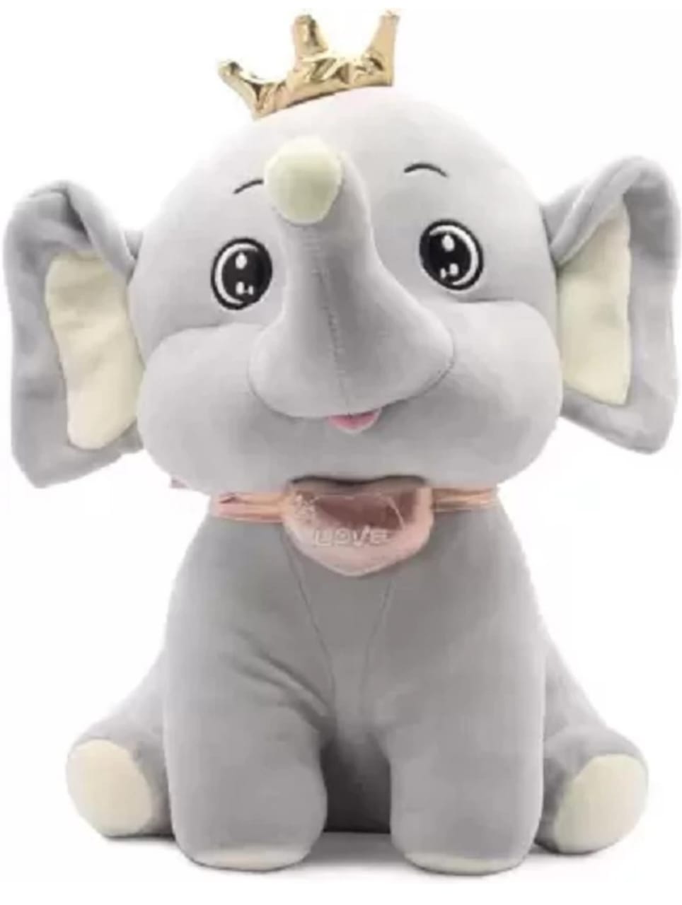 Crown Elephant Plush Toy - Royal Cuddles for Your Little Royalty!