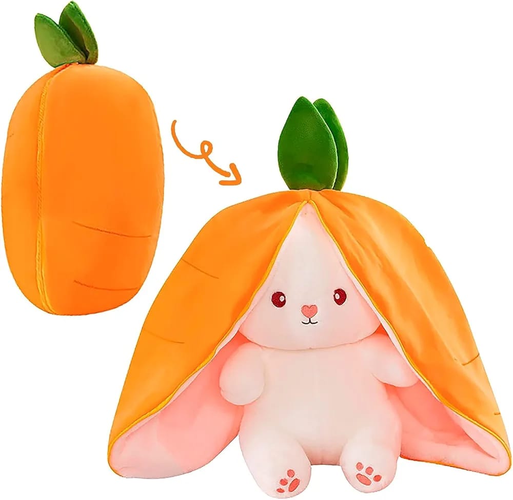 Reversible Bunny Carrot Plush Toy