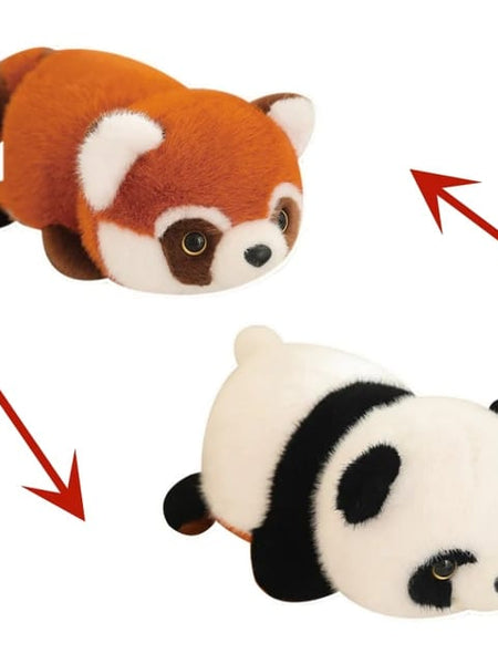 Reversible Panda & Fox . 35cm