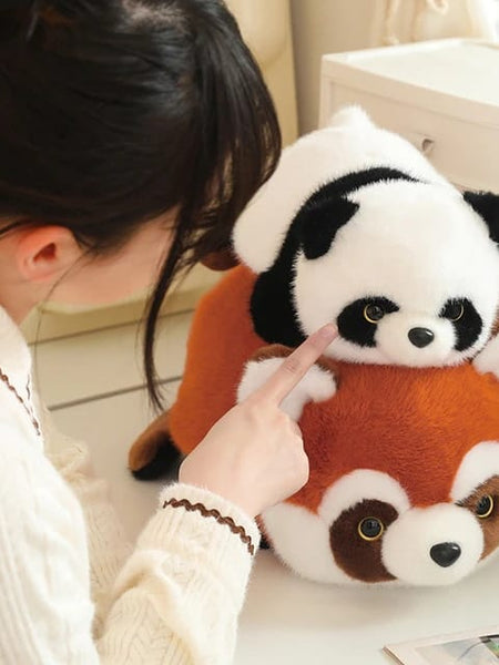 Reversible Panda & Fox . 35cm