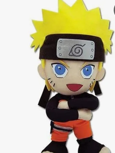 Naruto anime plush toy 32cm in orange ninja outfit, perfect for kids, collectors, and gifting