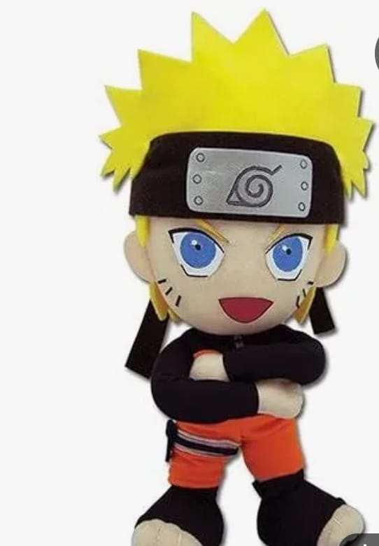 Naruto anime plush toy 32cm in orange ninja outfit, perfect for kids, collectors, and gifting