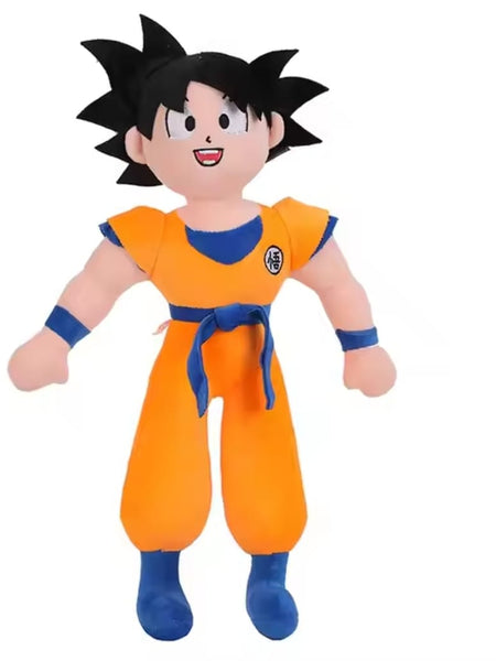 45cm Goku plush toy in orange gi with spiky hair – anime stuffed doll for kids and fans